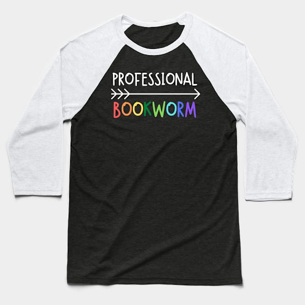 Professional Bookworm Baseball T-Shirt by FunnyStylesShop